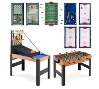 COSTWAY Multi Game Table, Table Top Games | with Air Hockey, Billiards, Table Tennis, Basketball, Multi-Sport Game Table Set for Kids Adults Family Fun