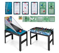 COSTWAY Multi Game Table, Table Top Games with Air Hockey, Billiards, Table Tennis, Basketball, Multi-Sport Game Table Set for Kids, Adults, Family Fun(14 in 1)