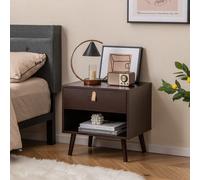 Costway Nightstand Mid-Century End Table Compact Sofa Side Table With Drawer