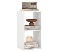 Costway Open Back 2-Tier Bookshelf 2-Cube Bookcase Set-White
