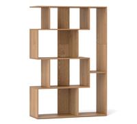 Costway Open-back Geometric Bookshelf Home 6-Cube Large Bookcase in Natural COSTWAY Natural