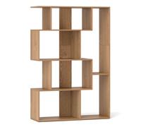 Costway Open-Back Geometric Bookshelf Home 6-Cube Large Bookcase-Natural