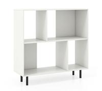 Costway Open Shelf Bookcase Mid Century Modern Minimalist Cube Bookshelf-White