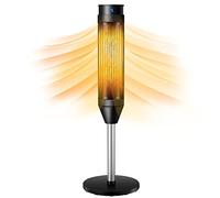 COSTWAY Oscillating Tower Heater, 2000W Portable PTC Ceramic Heaters with LED Display, Remote Control, Adjustable Thermostat, 8 Timer, Overheat & Tip-over Protection (28 X 28 X 85CM)