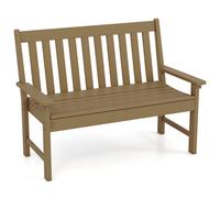 Costway Outdoor 2-Person Garden Bench Patio Lounger Ergonomic Loveseat W/ Backrest