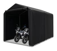 Costway Outdoor Bike Storage Shed Portable Motorcycle Garage Shelter 160 x 218 x 164 cm in Grey COSTWAY Grey 160 x 218 x 164 cm
