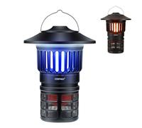 COSTWAY Outdoor Fly Trap, Rechargeable Electric Mosquito Killer with Fan Suction, LED Lantern and Candle Lamp, IPX4 Waterproof Pest Repellent Control Lamp for Home, Garden, Camping, Travel