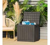 Costway Outdoor Garden Storage Box Waterproof Patio Utility Chest Plastic Lid Container