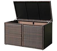 Costway Outdoor Pe Wicker Storage Box 330L Garden Patio Storage Container