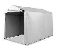 Costway Outdoor Storage Shed 160 x 218 x 164 cm Portable Garage Shelter Bikes in Silver COSTWAY Silver 160 x 218 x 164 cm