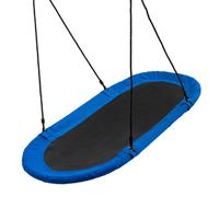 Costway Oval Swing 150 X 80 Cm Tree Swing With 100-160 Cm Adjustable Heights-Blue