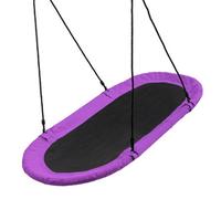 Costway Oval Swing 150 X 80 Cm Tree Swing With 100-160 Cm Adjustable Heights-Purple