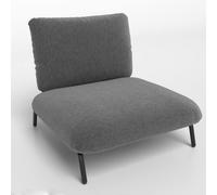 Costway Oversized Accent Chair Modern Reading Chair Upholstered Leisure Chair in Grey COSTWAY Grey