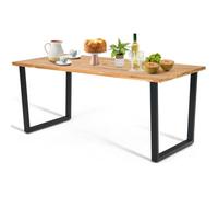 Costway Patio Rectangle Dining Table 175 X 80Cm Acacia Wood Table-Natural