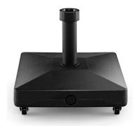 Costway Patio Umbrella Base Heavy-duty Market Stand w/4 Universal Wheels in Black COSTWAY Black