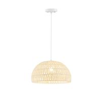 Costway Pendant Light Paper Round Ceiling Light W/ Adjustable Hanging Rope& E27