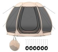 COSTWAY Pop up Bubble Tent, All Weather Sport Shelter Screen House with Carrying Bag, Foldable Instant Camping Tent Canopy Shelter for Sporting Events, Parades and Fishing (Sand, 300 x 275 x 210 cm)