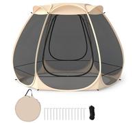 COSTWAY Pop up Bubble Tent, All Weather Sport Shelter Screen House with Carrying Bag, Foldable Instant Camping Tent Canopy Shelter for Sporting Events, Parades and Fishing (Sand, 310 x 270 x 210 cm)