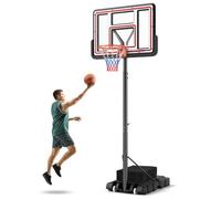 Costway Portable Basketball Hoop 7.4-10 Ft Adjustable Basketball Goal System