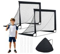COSTWAY Portable Football Goals Set of 2, 4 x 3 ft Pop Up Soccer Nets