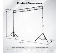 Costway Portable Lighting Stand System Height Adjustable Dj Light Stand With 2 Folding Tripods