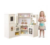 Costway Pretend Play Corner Kitchen Set With Ice Dispenser Kids Play Kitchen
