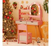 Costway Pretend Play Dressing Table Set - Pink COSTWAY Pink