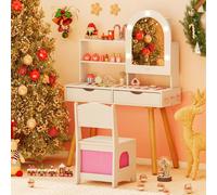Costway Pretend Play Dressing Table Set - White COSTWAY White