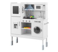 Costway Pretend Play Kitchen Toy Kitchen Playset With Range Hood-White