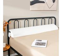 Costway Queen Size Bed Wedge Pillow Bolster Triangle Pillow Long Gap Filler Side Pocket