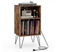 Costway Record Player Stand 3-Tier Turntable Stand Vinyl Record Storage Table