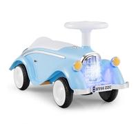 COSTWAY Ride on Car, Toddler Foot to Floor Sliding Car with Steering Wheel, Horn, LED Headlight, Under Seat Storage, Retro Kids Ride on Toy for 19-36 Months (Blue)