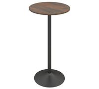 Costway Round Top Pub And Bar Table Standing Bistro Table With Mdf Top & Black Leg
