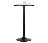 Costway Round Top Pub & Bar Table Standing Bistro Table Circular w/ Solid Base in Black COSTWAY Black