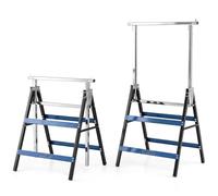 COSTWAY Set of 2 Adjustable Builders Trestle with Top Limit Clip (Blue)