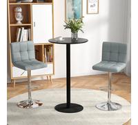Costway Set Of 2 Bar Stool Pu Leather Armless Dining Chairs 360 Swivel & Height Adjustable Seat