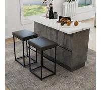 Costway Set Of 2 Bar Stools Dining Counter Height Chair Modern Upholstered Pub Stools
