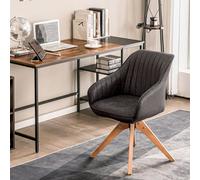 Costway Set Of 2 Swivel Accent Chair Ergonomic Armchairs Writing Desk Chairs