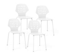 Costway Set Of 4 Dining Chair Metal Kitchen Bar Chair Stool Armless Accent Side Chair
