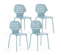Costway Set Of 4 Dining Chair Metal Kitchen Bar Chair Stool Armless Accent Side Chair