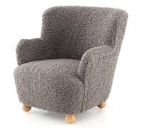 Costway Sherpa Kids Sofa Comfy Toddler Armchair Upholstered Reading Chair in Light Grey COSTWAY Light Grey