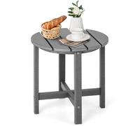 Costway Side Table Solid Indoor Outdoor Garden Patio Hdpe Adirondack Round End Table