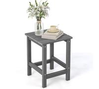 Costway Side Table Solid Indoor Outdoor Garden Patio Hdpe Adirondack Square End Table