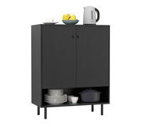 Costway Sideboard Buffet Cabinet 2-Door Kitchen Storage Cabinet in Black COSTWAY Black