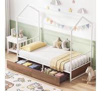 Costway Single Size Bed Frame w/2 Drawers Platform Bed w/Headboard & Footboard COSTWAY Multicolor