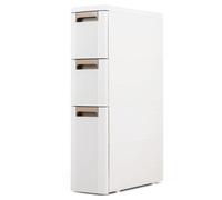 Costway Slim Rolling Cart With Removable Dividers Plastic Organizer For Bathroom