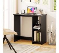 Costway Small Computer Desk 80 CM Home Office Desk for Small Space-Black in Black COSTWAY Black