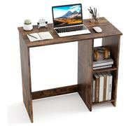 Costway Small Computer Desk 80 Cm Home Office Desk Study Writing Desk-Brown