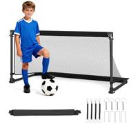 COSTWAY Soccer Goal with Net, Foldable Pop-up Football Training Equipment with Ground Stakes, Easy Setup Portable Mini Practice Soccer Toy for Kids, Youth & Adults (5 ft x 2.5 ft)
