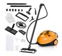 COSTWAY Steam Cleaner, 2000W Multipurpose Steam Mop with 20 Accessories & 1.5L Tank, Portable Household Steamer Cleaning for Floors, Windows, Carpet, Autos and More (Yellow)